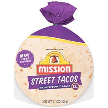 8 packages of Mission Street Tacos mini Flour Tortillas 11oz/ 12 count Per Package