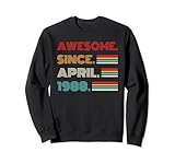 Photo Gallery awesome since april 1988 vintage birthday 1988 men women felpa Photo Gallery awesome since april 1988 vintage birthday 1988 men women felpa
