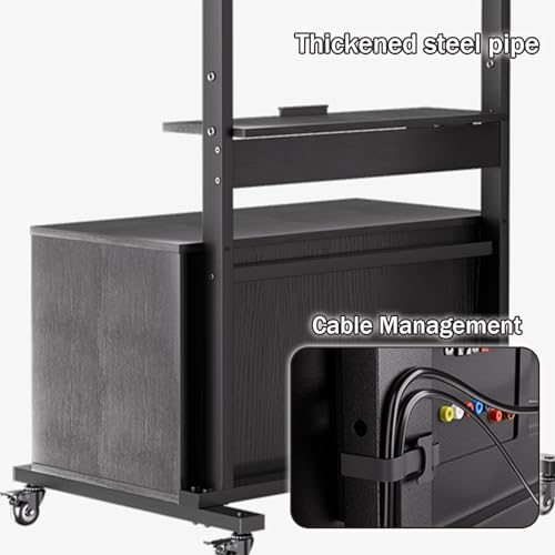 Soporte móvil para TV con ruedas y almacenamiento miniatura 7
