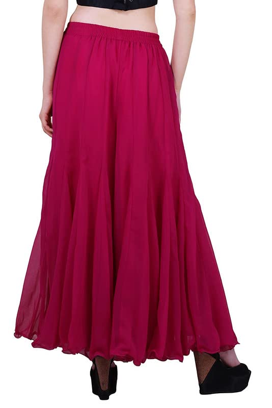 Kvish Regular Loose Fit Solid Colour Georgette Flared Sharara Palazzo for Women (Pink-XX-Large) offers donot miss 2 Kvish Regular Loose Fit Solid Colour Georgette Flared Sharara Palazzo for Women (Pink-XX-Large) offers donot miss