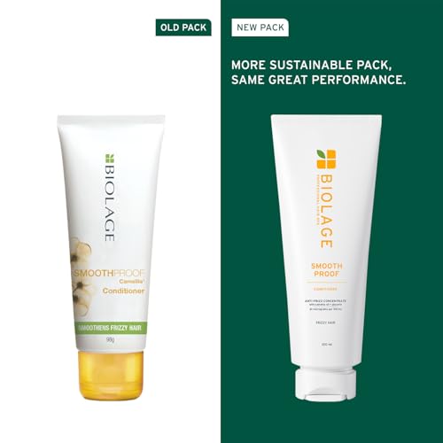 Image of Biolage Smooth Proof Anti-Frizz Shampoo for Dry and Frizzy Hair with Camellia Oil and Glycerin for 72HR Frizz Control for Women and Men Vegan and Cruelty-Free Treatment