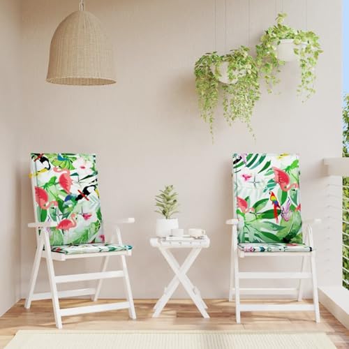 Xichuzi Cojines para Silla 2 uds Tela Multicolor 120x50x3 cm, Cojines para Butacas De Jardin, Cojines Sillas Cocina, Cojines para Sillas De Terraza, Cojin Silla Exterior