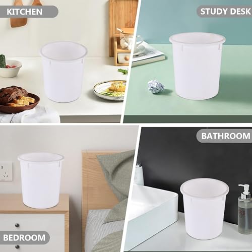 Image of Heart Home Pack of 2 Open-Top 5 Liters Dustbin for Bedroom, Bathroom & Kitchen | Durable & Portable Garbage Bin for Daily Household Use | Dustbin for Office /Small Spaces | White