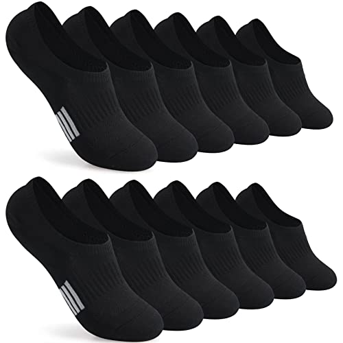 Image of No Show Socks Womens Cushioned Low Cut Invisible Footies for Running Athletic Gym Ankle Socks 6 Pairs