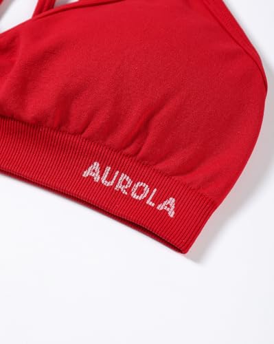 Image of AUROLA Mercury Workout Sports Bras Women Athletic Removable Padded Backless Strapy Minimal Crop Top