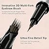 Erinde Dual Ended Microblading Eyebrow Pencil, 2 in 1 Waterproof Liquid Brow Pencil, Natural Looking Brows, Long-Lasting, Smudge-Proof, Filler Dye Eye Brow Pencil Thin Hair Like Stroke for Shaping, #3