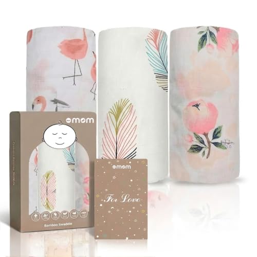 Image of DOTMOM Pure Organic Bamboo Swaddle Wrap Softer Than Cotton Muslin Swaddlers for Newborn Baby Receiving Blanket & Wrappers | Baby Towel Gift Pack for Newborn Babies 120X120 CM, 0-18 Months, Pack of 3