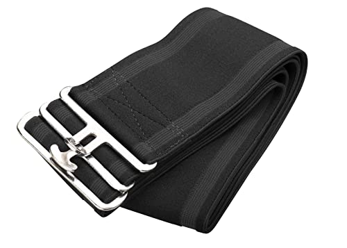Start Elastischer Deckengurt Pferd 200 cm – Verstellbarer, Flexibler Gurt mit stabilen Schnallen für Pferde & Ponys (Schwarz)