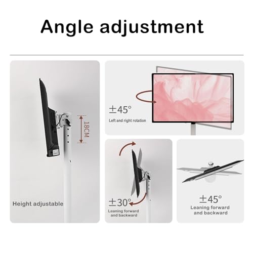 Soporte móvil para TV con ruedas para pantallas 24-46 pulg. miniatura 7