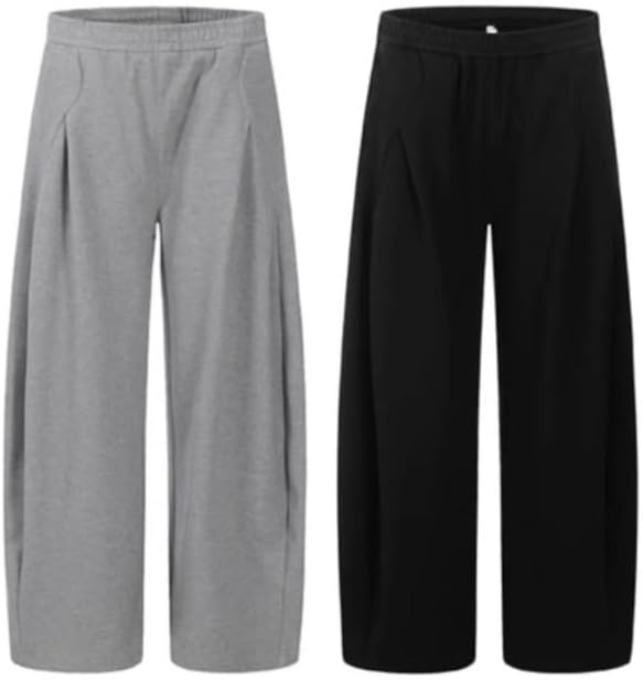 Baggy Sweatpants for Women Girls Barrel Casual Joggers Wide Leg Sweat Pants Elastic Waist Drawstring Pants - Image 6