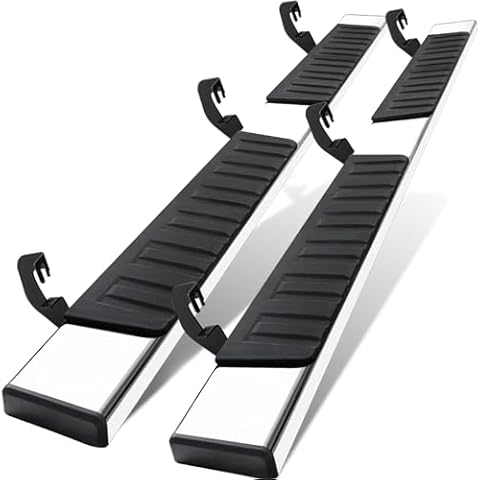 COMNOVA 6 Inches Double Cab Running Boards & Steps for 2007-2018 Chevy Silverado/GMC Sierra 1500 Double Cab, 2007-2019 Silverado/Sierra 2500HD 3500HD, Running Boards for Silverado Extended Cab. Cover