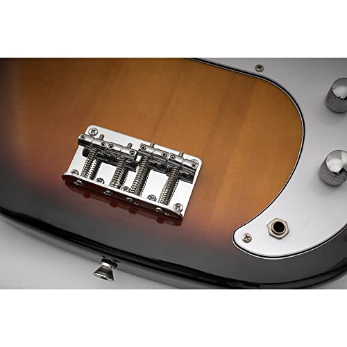 Musiclily chevalet à 4 cordes de Style Vintage, Chevalet de Basse pour Squier/Fender Jazz Basse, Chrome - Les Beatles, Paul McCartney, John Lennon, RIngo Starr, George Harrison Musiclily chevalet à 4 cordes de Style Vintage, Chevalet de Basse pour Squier/Fender Jazz Basse, Chrome – Image 7