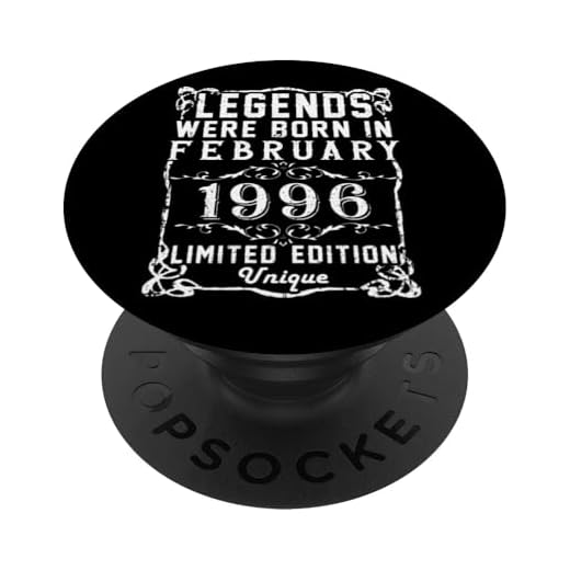 Cumpleaños Febrero 1996 Edición Limitada Regalo February PopSockets PopGrip Intercambiable