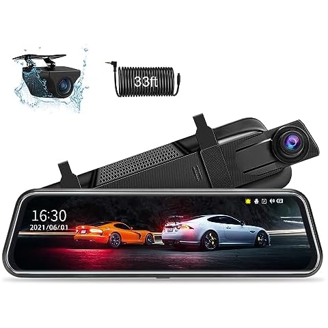 Jansite 10'' Mirror Dash Cam Rear View Camera Cover