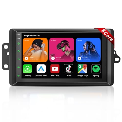 [8 core 2G+32G] Car Stereo for 2003 2004 2005 2006 Chevrolet Chevy Silverado Tahoe GMC Sierra Yukon, Wireless Carplay and Android Auto with 7'' Touch Screen Car Radio, GPS/Bluetooth/DSP/SWC/FM