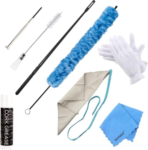 Image of 8 Pieces Blue Flute Cleaning Kit, Flute Swab