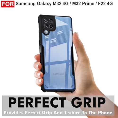 Image of Zapcase Back Case Cover for Samsung M32 4G / Samsung F22 4G / Samsung M32 Prime | Compatible for Samsung M32 4G / Samsung F22 4G / Samsung M32 Prime Back Case Cover | (TPU + PC | Matte Black)