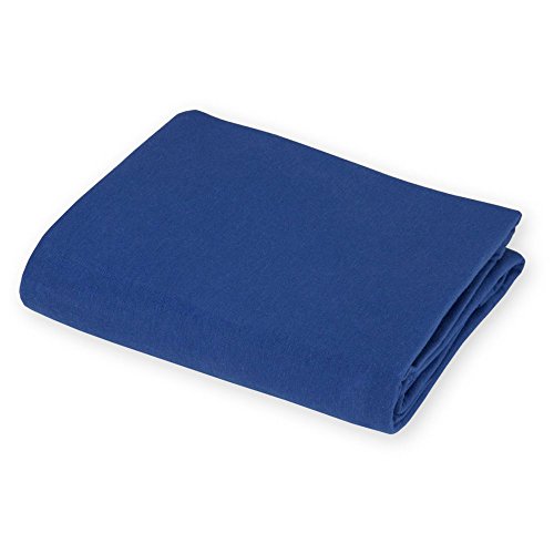 Image of American Baby Company Supreme 100% Natural Cotton Fitted Crib Sheet 52" x 28", Enhanced Thickness for Soft, Breathable & Hypoallergenic Jersey Comfort, Royal, Neutral for Boys & Girls