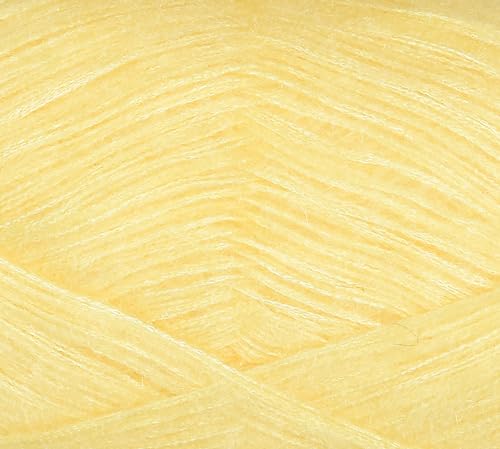 Image of M.G ENTERPRISE Knitting Wool Yarn, Soft Fancy Feather Wool Dark Cream 200 GMS Best Used with Knitting Needles, Soft Fancy Wool-EF Art-AAIE