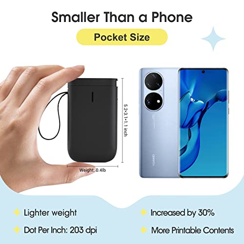 Niimbot Label Maker Machine D11 Label Printer Tape Included Portable Wireless Connection Multiple Templates Available For Phone Pad Easy To Use Office Home Organization Usb Rechargeable, White #TOP3