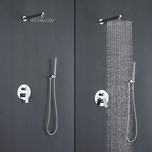 Mitigeur de douche en laiton réglable et ensemble mural chromé