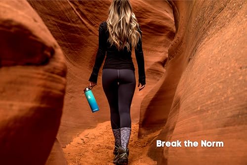 Image of HYDRO CELL Stainless Steel Insulated Water Bottle with Straw - For Cold & Hot Drinks - Metal Vacuum Flask with Screw Cap and Modern Leakproof Sport Thermos for Adults (Teal /Blue 24oz)