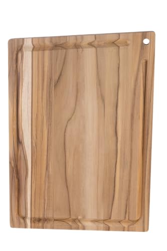 Tramontina Tabla de Madera Teca certificada para Presentación y Corte Barbacoa Churrasco Essencial 33 x 20 cm