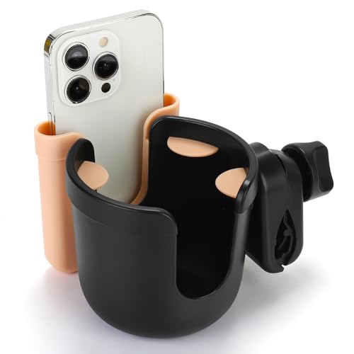 Image of Accmor 2-in-1 Walker Cup Holder with Phone Holder, Wheelchair Cup Holder, Rollator Cup Holder, Cup Phone Holder for Walker, Wheelchair, Rollator, Mobility Scooter