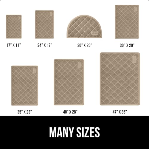 Image of Gorilla Grip Durable Cat Litter Mat (35x23), XL Jumbo, No Phthalate, Water Resistant, Traps Litter from Box and Cats, Scatter Control, Soft on Kitty Paws, Easy Clean Mats (Beige)