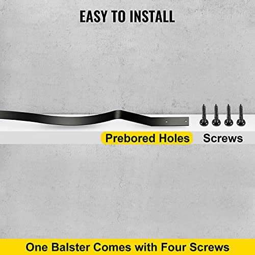 Vevor 61 Pack Metal Spindles, 32.25"X1" Deck Balusters, 32.25", Black #TOP5