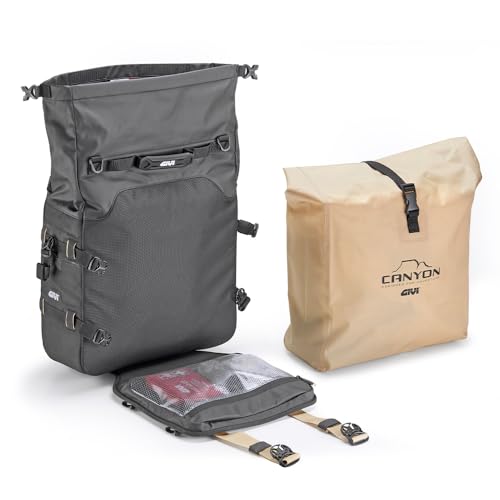 Par de alforjas laterales impermeables GIVI modelo GRT720B con capacidad 25+25 litros miniatura 4