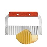 Cortador Arrugado Para Verduras - Cortador Arrugado Para Patatas - Cortador De Patatas Arrugadas De Acero Inoxidable - Cortador De Patatas Fritas Arrugadas De Camote - Cortador Multifuncional De Patat