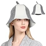 [FELTECHELECTR] 家庭用サウナハット フェルト素材 厚手フェルト 快適な吸湿性 黒白のアソートカラー 2枚入り ランダムカラー