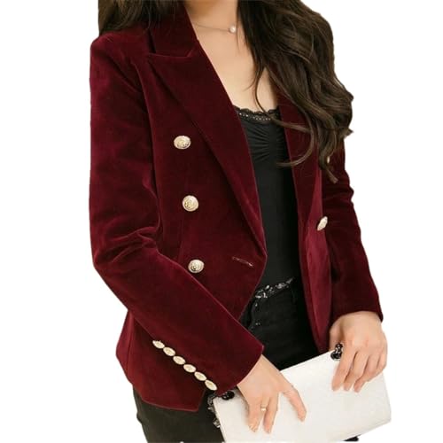 Veste costume femme en polaire rouge vin manteau chic de printemps idéal pour vos soirées