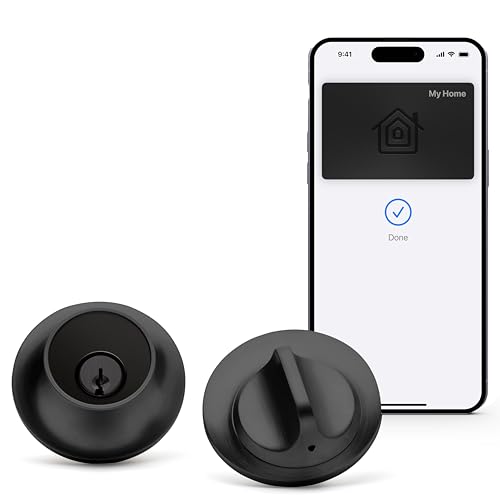 Level Lock+ Smart Lock Plus Apple Home Keys – Smart Deadbolt for Keyless Entry – Includes Key Cards – Works with iOS, Android, Apple HomeKit (Matte Black)