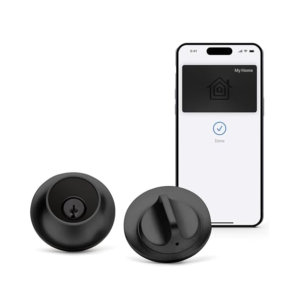 Level Lock+ Smart Lock Plus Apple Home Keys – Smart Deadbolt for Keyless Entry – Includes Key Cards – Works with iOS, Android, Apple HomeKit (Matte Black)