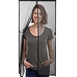 Oitflih Zanzariera Magnetica per Porta 85x230cm Tenda Magnetica, Senza Praticare Fori Porta con Calamita Anti Insetti Traspirante Chiusura Automatica, Nero