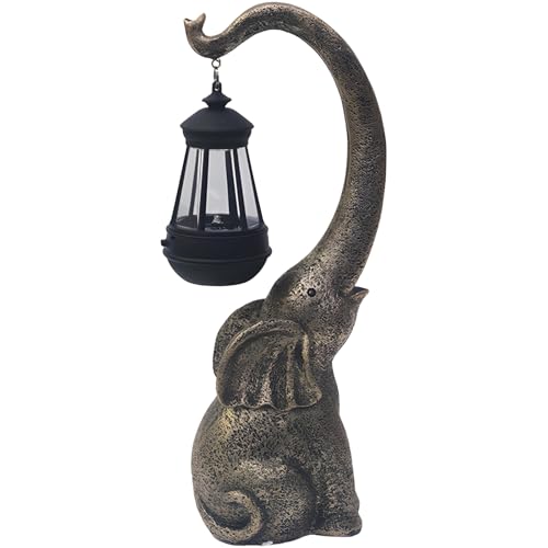 Éléphant solaire de jardin lanterne décorative étanche pour illuminer vos soirées de terrasse