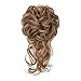 FeidyLong Messy Bun Hair Piece Tousled Updo Hair Buns Extension Elastic Band Hair Pieces Curly Hair Bun Scrunchie for Women Curly Chignon Ponytail Hairpiece Daily Wear(Light Brown mix Ash Blonde)