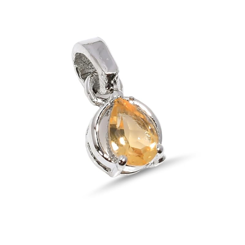 Pendentif en argent sterling 925 et citrine véritable éclatante bohème chic