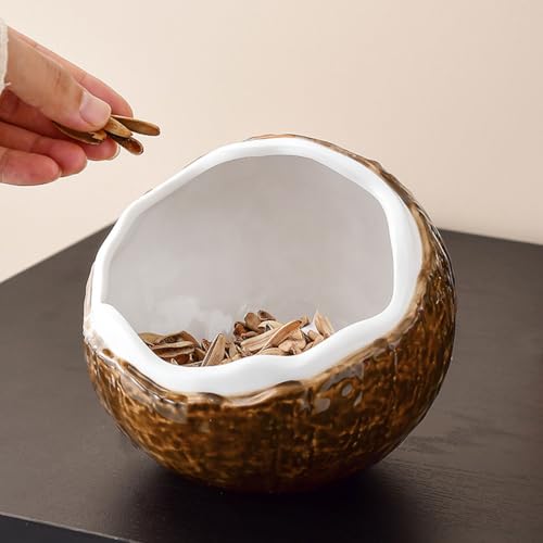 Cuenco de cerámica con forma de coco de 5.7 pulgadas para llaves 4