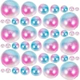 WOONEKY 7-Compartment Plum-Shaped Container Half Round Pearl Nail Charms Ab Semi-Circle Pearls for DIY Nail Art Crafting and Beauty Accessories