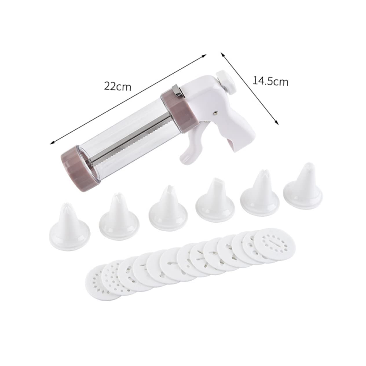 SOLUSTRE Piping Extruder Beginners Cake Press Dessert Biscuit Mold Decorations Cake Frosting Tools Baking Accessories Man Decorating Baking Press Cookie Impressions Cookie Presser White