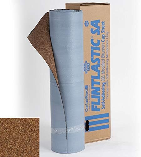CertainTeed Flintlastic Peel & Stick Cap Roofing Membrane Resawn Shake