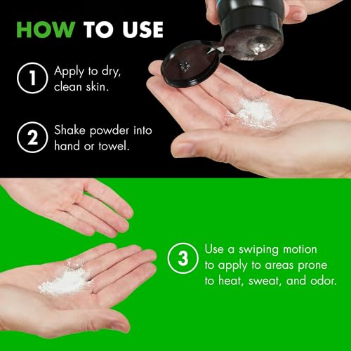 Image of Tiege Hanley Anti Chafe Powder for Men, Cooling Body Powder Deodorant for Foot, Thigh and Groin, Fresh Moisture Control With Eucalyptus and Spearmint, Clean Scent, Men's Skin Care, 2 Oz, 2 Pack