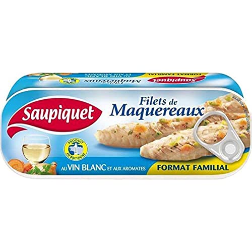 Saupiquet Filets de Maquereaux au Vin Blanc et aux Aromates Format Familial 235g (lot de 5) Cover
