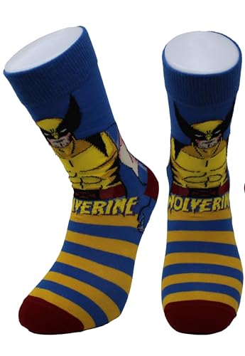 Budget Gifts Wolverine X-Men Mens Calf Socks Size 6-11