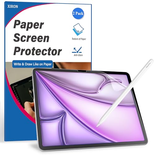 2-PACK Paper Screen Protector for iPad Air 11-inch (M3)2025/(M2)2024, Matte PET Film for iPad Air 11-in. 2025, Write and Draw Like on Paper, Anti-Glare Screen Protector