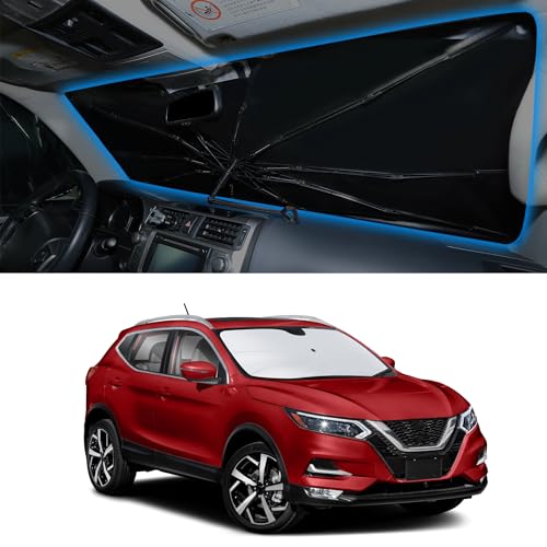 Image of Windshield Sun Shade Umbrella for 2014-2020 Ni- ssan Rogue