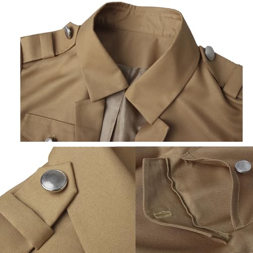 Disfraz de Eren Yeager para eventos cosplay con capa de anime y cinturón 6